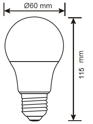 A60 SMD 9W E27 2700K