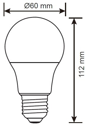 LAMPADINA A LED SMD A60 12W E27 4000K (Scatola Tripack)