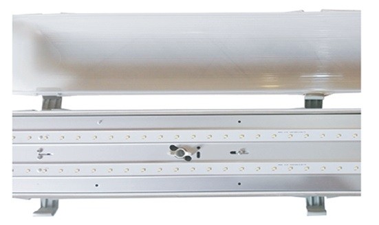 PLAFONIERA STAGNA A MODULI LED INTEGRATI 65W PC+METALLO