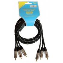 AUDIO CABLE HI END 3 SPINE RCA/3 SPINE RCA NERO 1.5mt