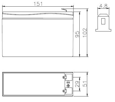 BATTERIA FIAMM RICARICABILE AL PIOMBO SERIE FGH - HIGH RATE 12V 5.0Ah