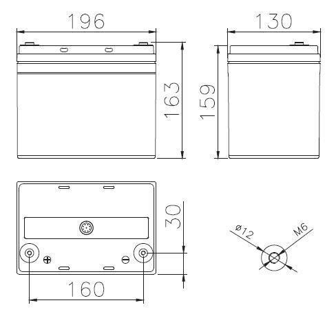BATTERIA FIAMM RICARICABILE AL PIOMBO SERIE FGL - LONG LIFE 12V 33Ah