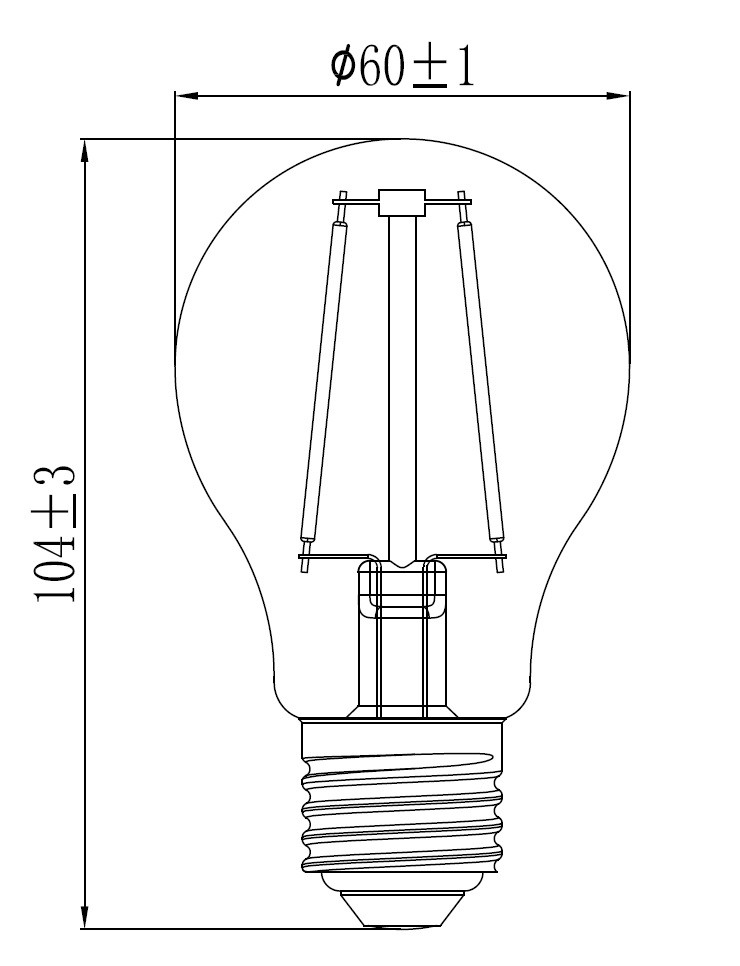 LAMPADINA A LED DECO "CLASSIC" A60 DIMMERABILE 5,4W E27 2500K GOLD