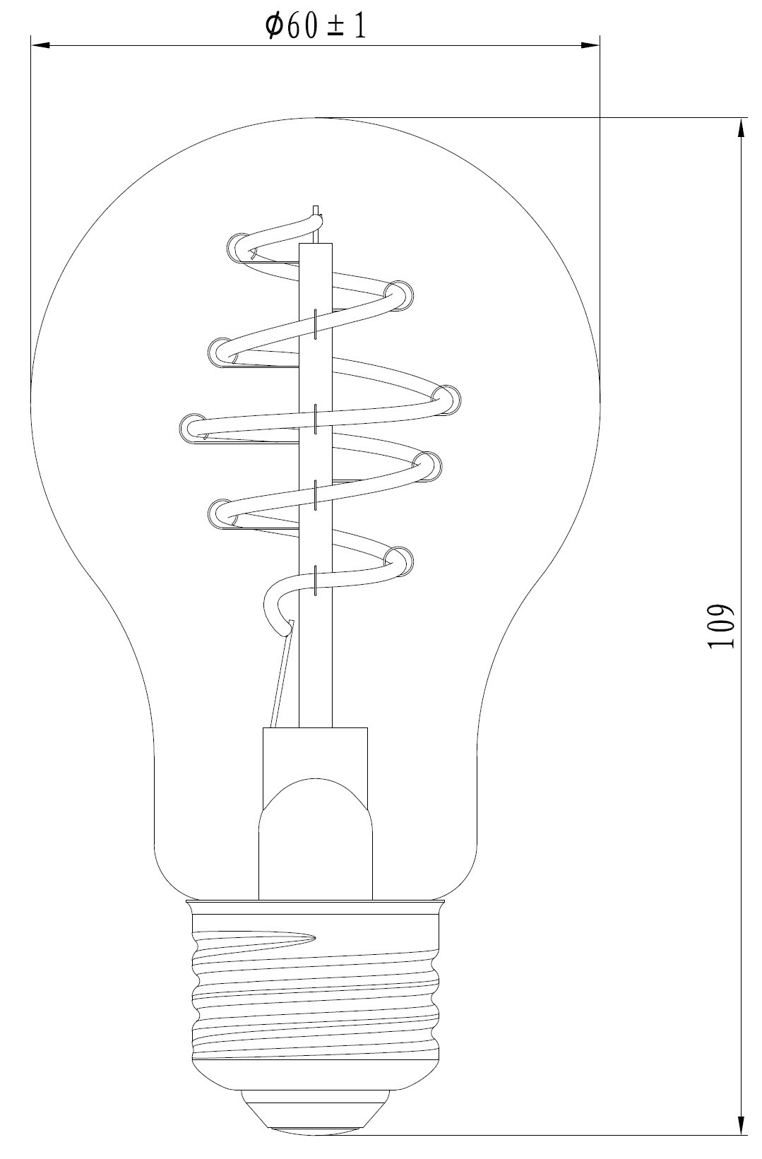 LAMPADINA A LED DECO "SPIRAL" A60 DIMMERABILE 4,5W E27 2000K GOLD