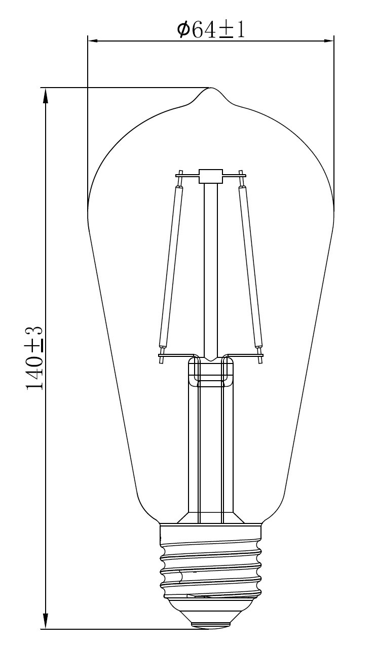 LAMPADINA A LED DECO "CLASSIC" ST64 DIMMERABILE 5,4W E27 2500K GOLD