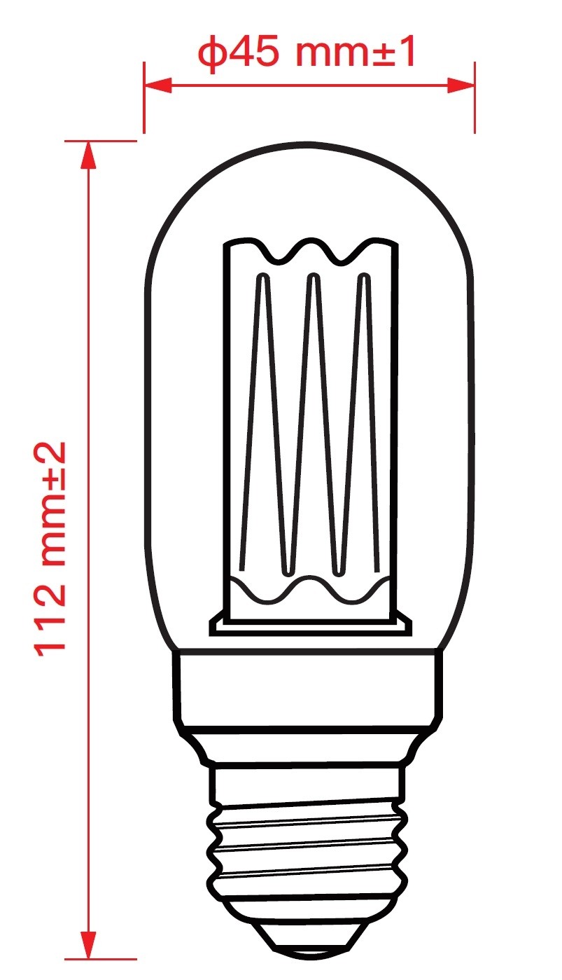 LAMPADINA A LED DECO "RETRO" T45 DIMMERABILE 3,5W E27 1800K GOLD