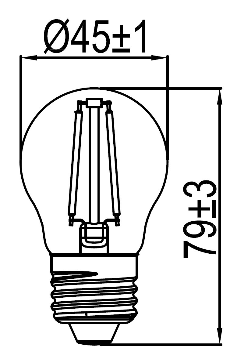 LAMPADINA A LED DECO "CLASSIC" G45 DIMMERABILE 4,8W E27 2500K GOLD