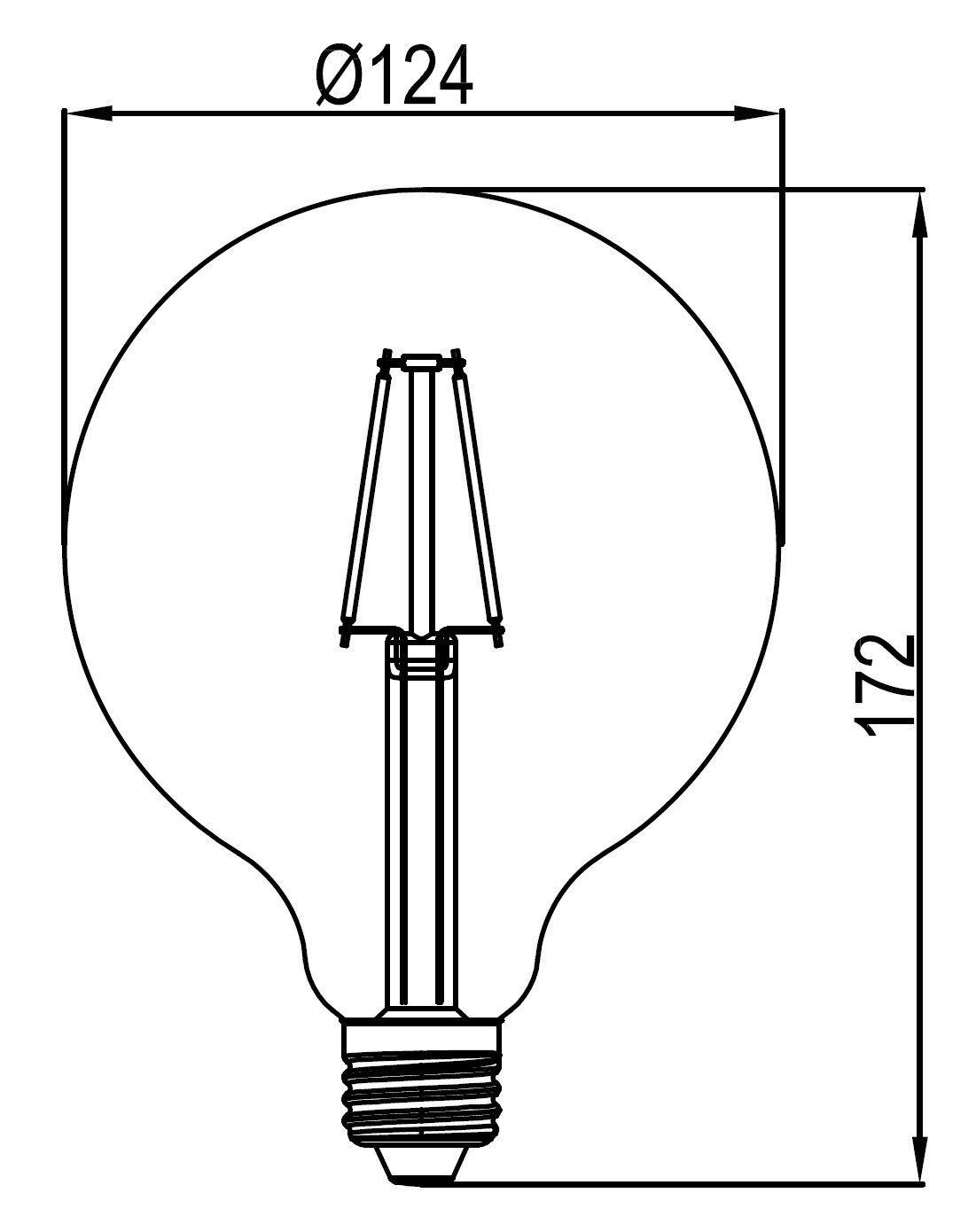 LAMPADINA A LED DECO "CLASSIC" G120 DIMMERABILE 5,4W E27 2500K GOLD