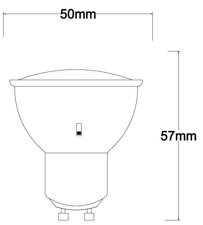 LAMPADINA A LED SMD GU10 OPALE 7W CCT SELEZIONABILE 3/4/6K 