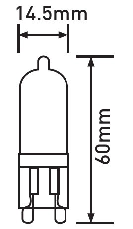 LAMPADINA A LED COB G9 TUTTOVETRO CHIARA 4W 3000K
