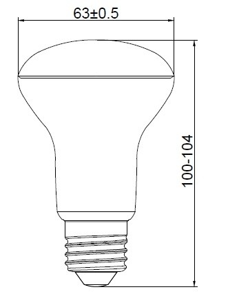 LAMPADINA A LED SMD R63 8W E27 3000K