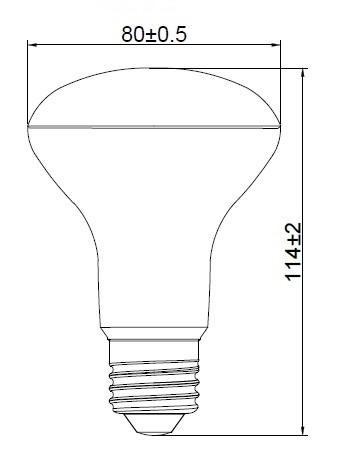 LAMPADINA A LED SMD R80 12W E27 3000K