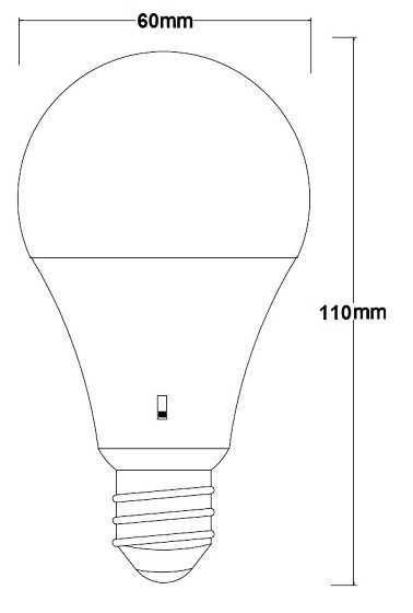 LAMPADINA A LED SMD A60 OPALE 10W E27 CCT REGOLABILE 3/4/6K 
