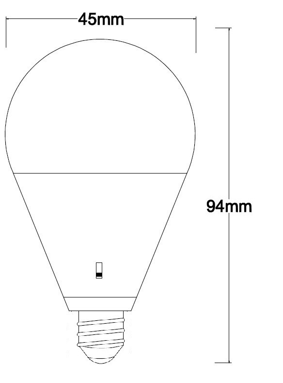LAMPADINA A LED SMD G45 OPALE 6W E14 CCT SELEZIONABILE 3/4/6K