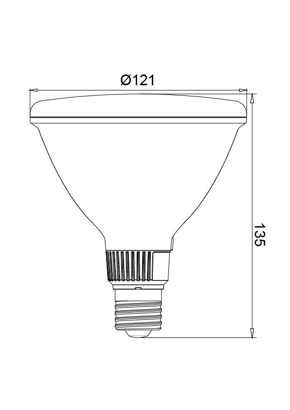 LAMPADINA A LED SMD PAR38 OPALE 15W E27 5CCT SEL 2.7/3/4/5/6.5K IP65