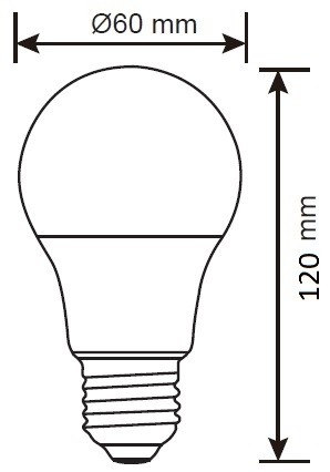 LAMPADINA A LED SMD A60 15W E27 6500K (Scatola Tripack)