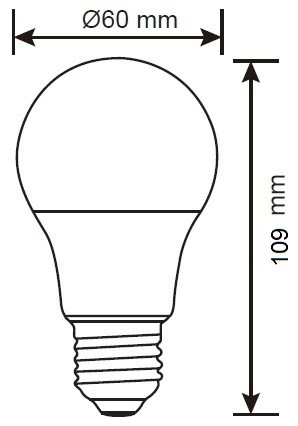 LAMPADINA A LED SMD A60 9.5W E27 2700K TRI-PACK