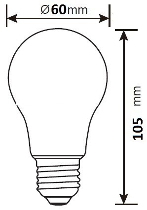 A60 SMD FULL GLASS 8W E27 4000K