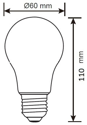 LAMPADINA A LED A FILAMENTO A60 CHIARA  7W E27 4000K