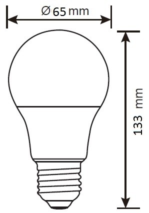 A65 SMD 17W E27 4000K