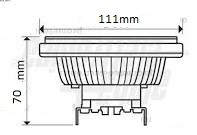 LAMPADINA A LED SMD SPOT LIGHT AR111 15W G53 2700K
