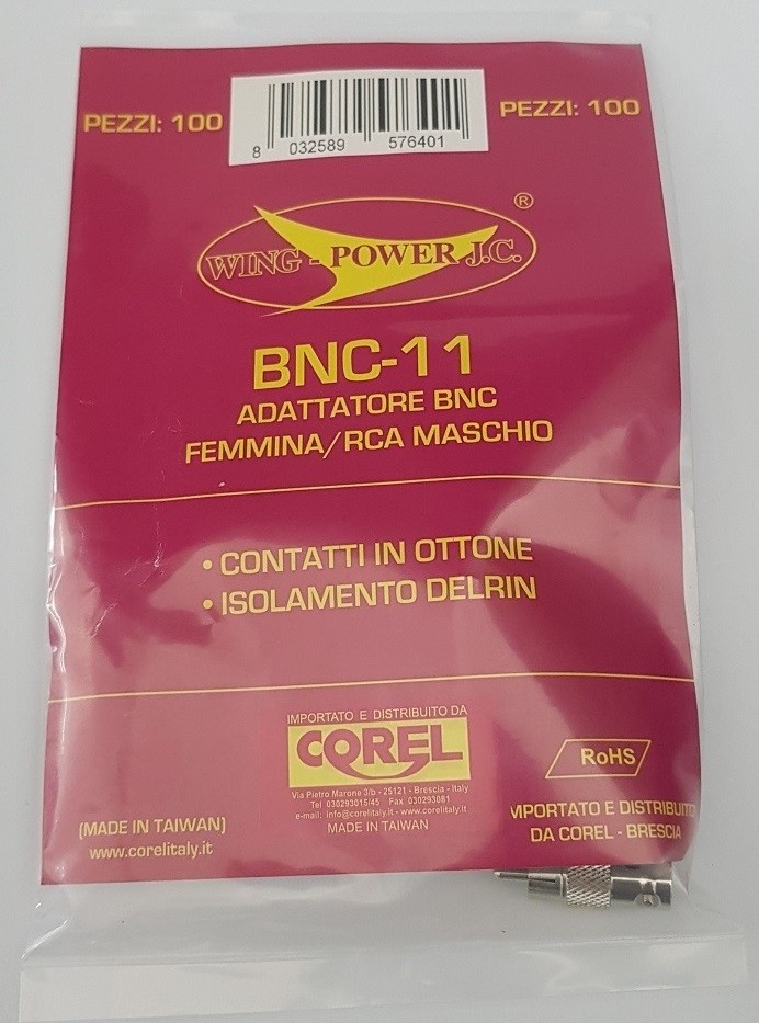 ADATTATORE BNC PRESA/RCA SPINA