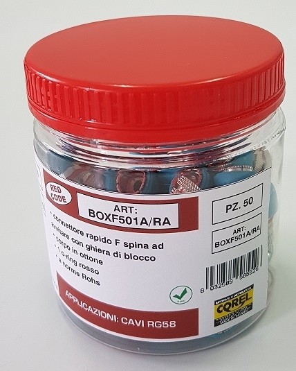 CONN F RAPIDO SPINA AD AVV OTTONE NICHEL GHIERA DI BLOCCO-O'R-CAVI Ø5mm