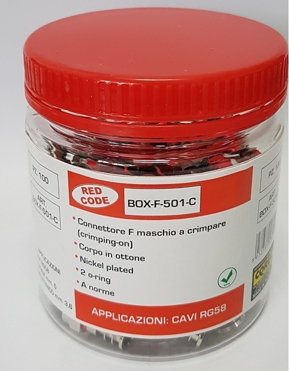 CONN F SPINA A CRIMPARE IN OTTONE NICHELATO CON O'RING PER CAVI Ø5mm  