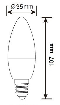 C35 SMD 5.9W E14 4000K