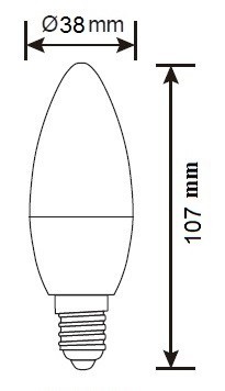 C35 SMD 5W E14 2700K
