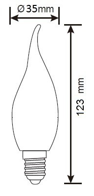 C35 TIP FILAMENTO CHIARA 4.4W E14 2700K