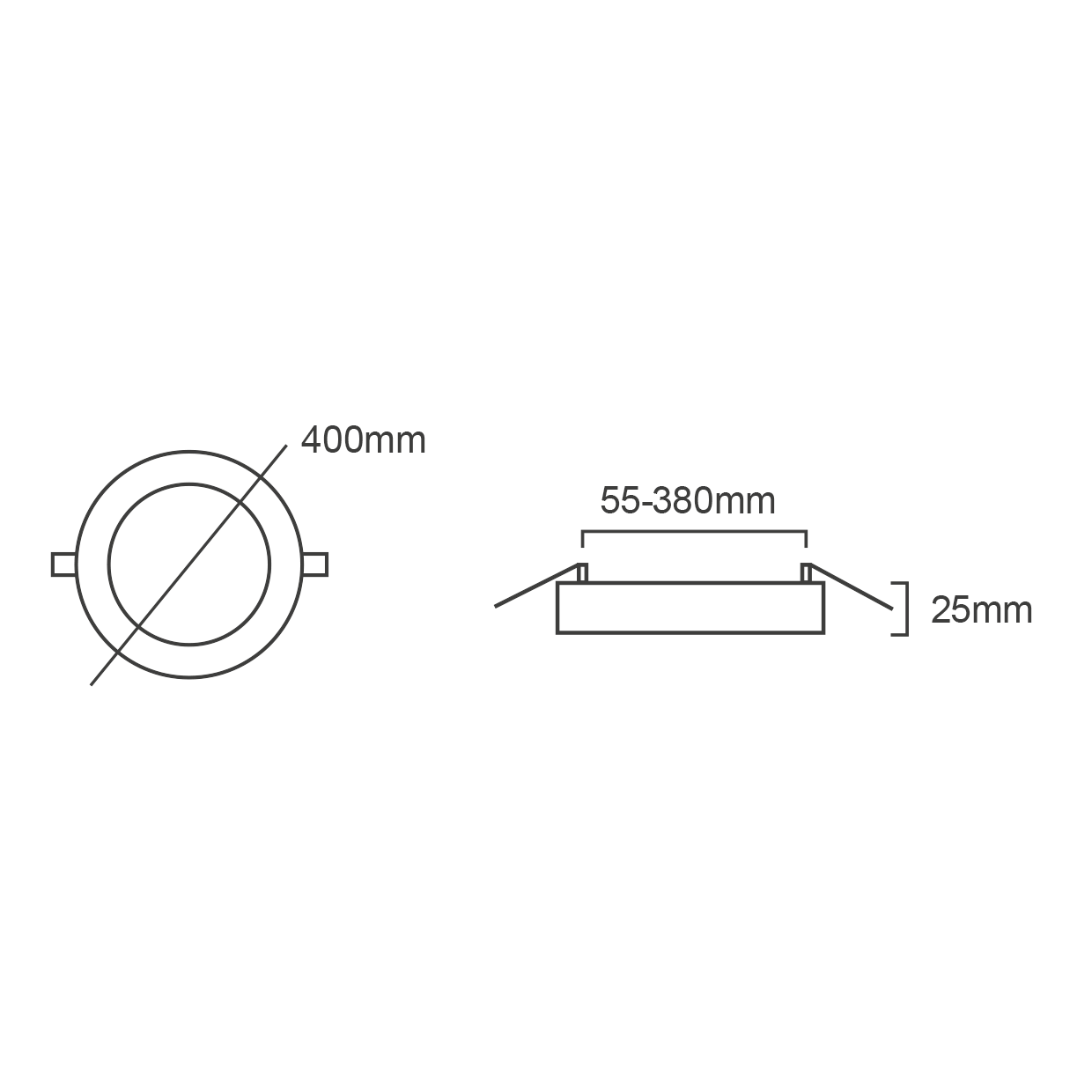 PLAFONIERA A LED A SOFFITTO POTENZA SELEZIONABILE 18W/24W/30W
