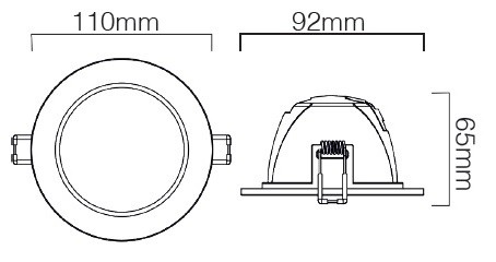 FARETTO LED BIANCO 9W AD INCASSO CCT SELEZIONABILE 3/4/6K - ANELLI INTERCAMBIABILI