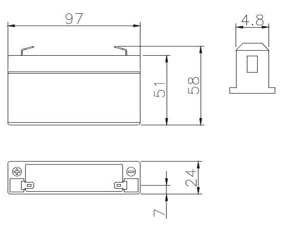 BATTERIA FIAMM RICARICABILE AL PIOMBO SERIE FG - STANDARD 6V 1.2Ah