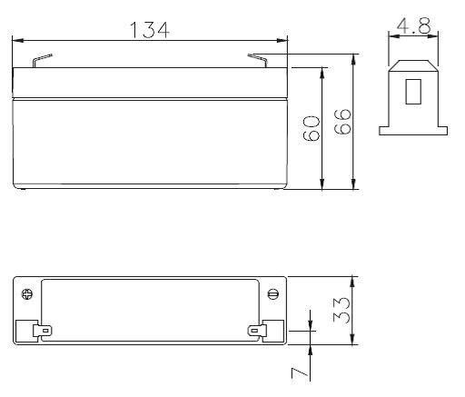 BATTERIA FIAMM RICARICABILE AL PIOMBO SERIE FG - STANDARD 6V 3.0Ah