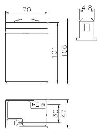 Batteria al piombo 6V 4.5Ah per lampade d'emergenza