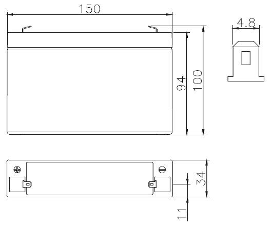BATTERIA FIAMM RICARICABILE AL PIOMBO SERIE FG - STANDARD 6V 7.2Ah