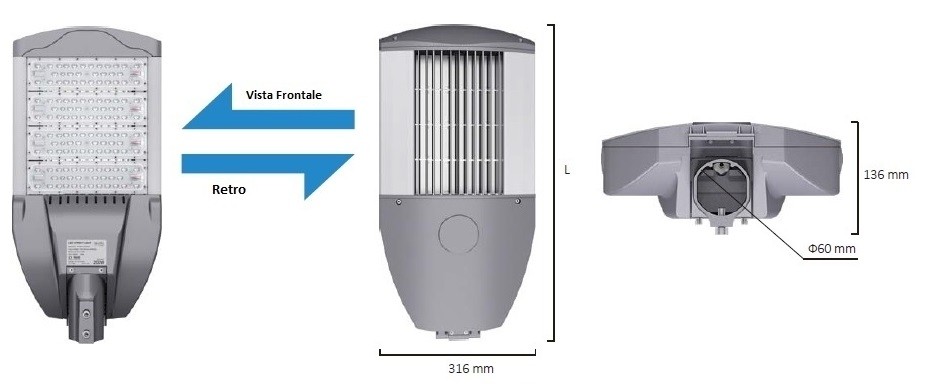 FARO STRADALE PROFESSIONALE 80W 5000K