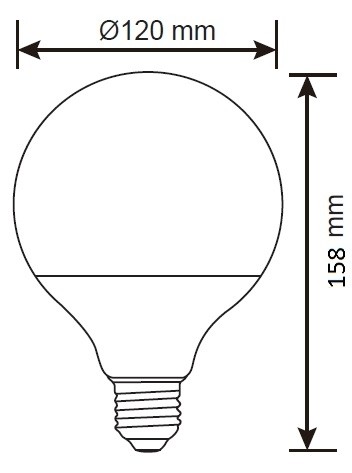 LAMPADINA A LED SMD G120 18W E27 6500K