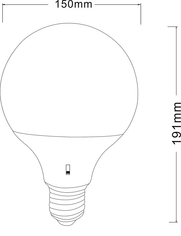 LAMPADINA A LED SMD G150 OPALE 18W E27 CCT SELEZIONABILE 3/4/6K