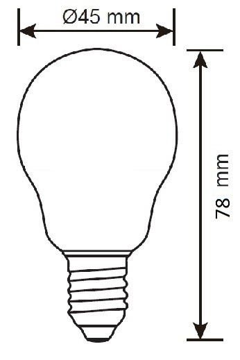 LAMPADINA A LED SMD FULL GLASS G45 3.5W E14 3000K