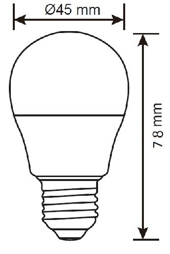 LAMPADINA A LED SMD G45 7W E27 4000K