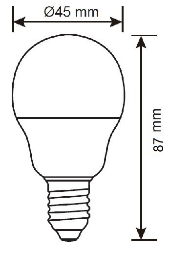 G45 SMD 7.8W E14 2700K