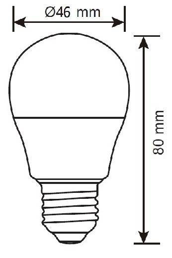 LAMPADINA A LED SMD G45 8W E27 3000K