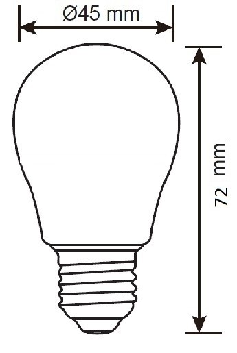 LAMPADINA A LED A FILAMENTO G45 CHIARA 3.6W E27 4000K