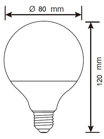 G80 SMD 9.5W E27 4000K