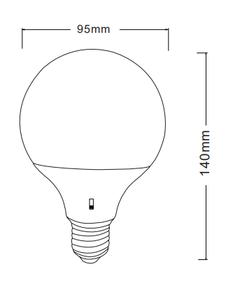 LAMPADINA A LED SMD G95 OPALE 14W E27 CCT SELEZIONABILE 3/4/6K