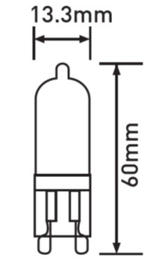 LAMPADINA A LED COB G9 TUTTOVETRO OPALE 3.5W 3000K