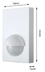SENSORE DI MOVIMENTO AD INFRAROSSI 78X120X15mm