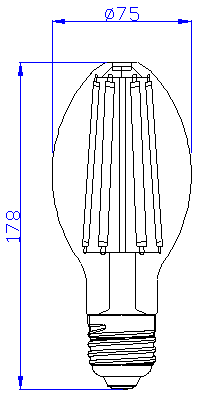 LAMPADINA A LED COB BULBO OPALE 20W E27 4000K